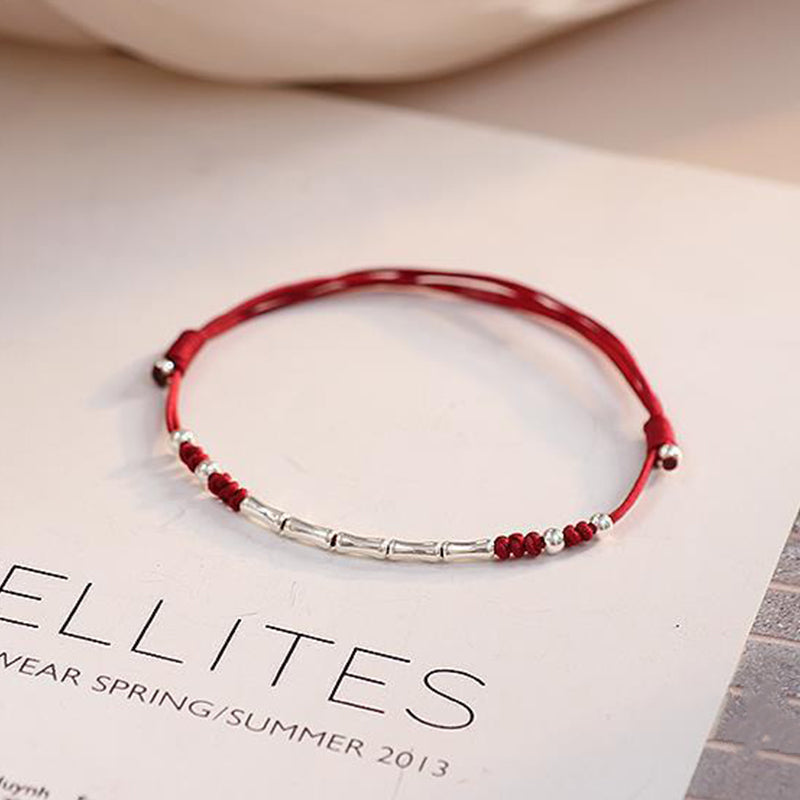 Red Rope Bamboo Bracelet