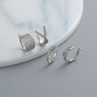 Thumbnail for Thai Silver & Zirconia Set of 4 Earrings