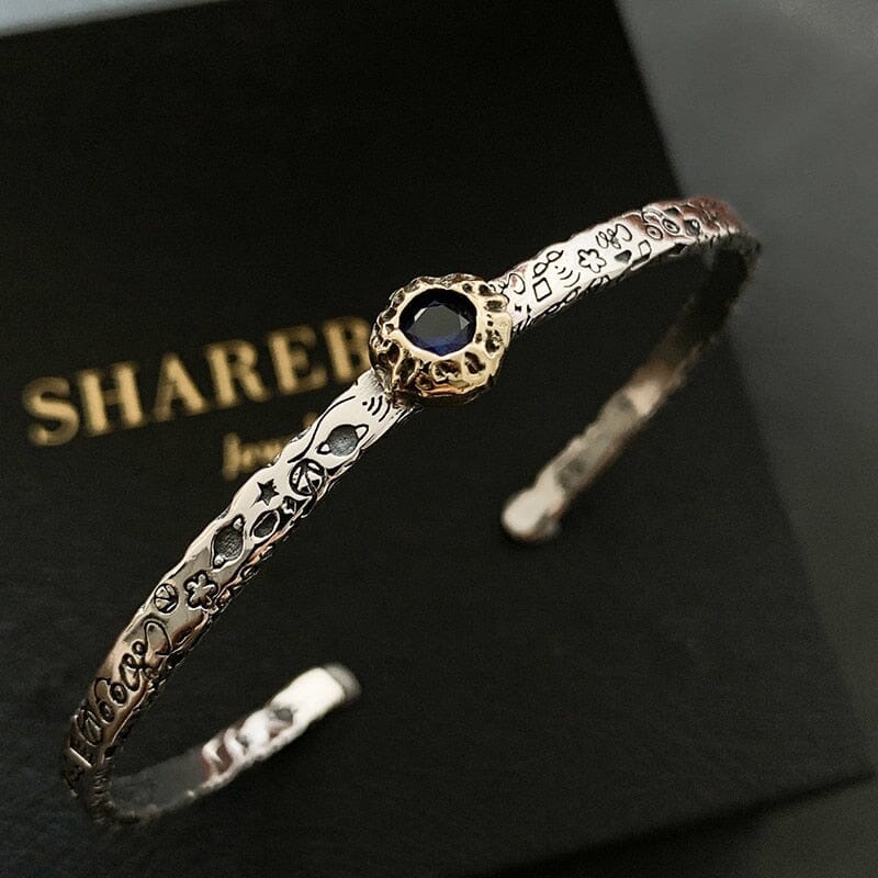 Multi Colored Thai Silver Zirconia Bangle