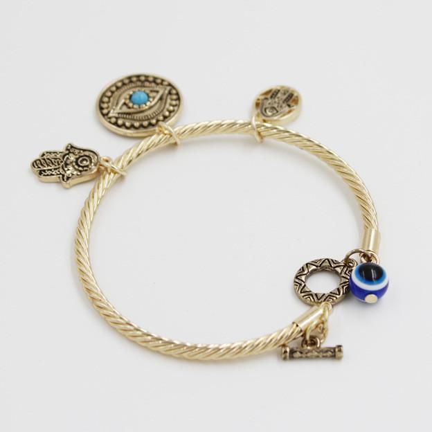 Evil Eye and Hand of Fatima Bangle