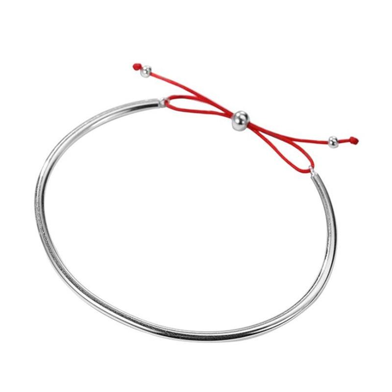 Darling Sterling Silver Red Rope Bow Bangle