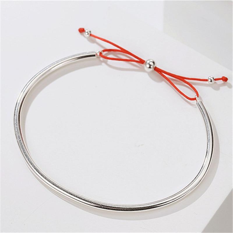 Darling Sterling Silver Red Rope Bow Bangle