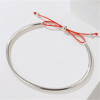 Thumbnail for Darling Sterling Silver Red Rope Bow Bangle