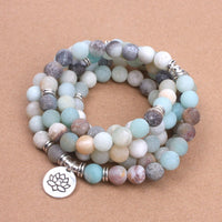 Thumbnail for Frosted Natural Amazonite Beads Mala