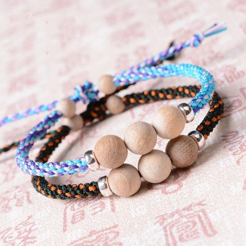 Braided CAMPHOR Wood NATURAL MOSQUITO REPELLENT Rope Bracelet-ADULT Sizing