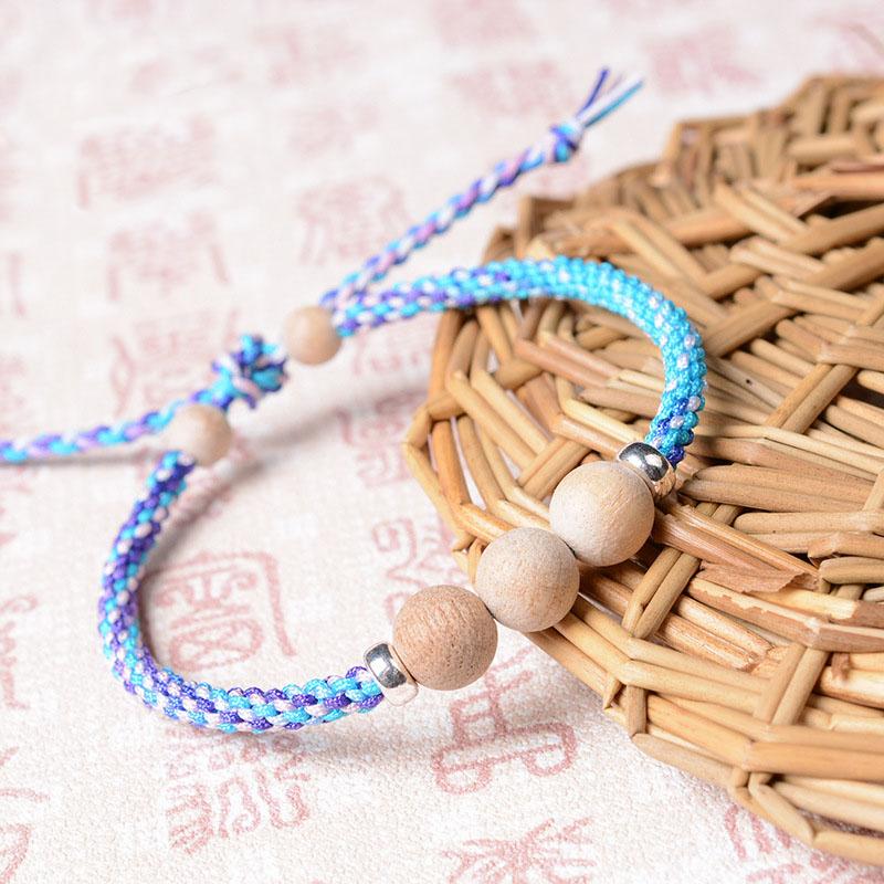 Braided CAMPHOR Wood NATURAL MOSQUITO REPELLENT Rope Bracelet-ADULT Sizing