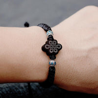 Thumbnail for Hand-Woven Tibetan Rope Bracelet with Auspicious ETERNAL KNOT Charm