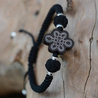 Thumbnail for Hand-Woven Tibetan Rope Bracelet with Auspicious ETERNAL KNOT Charm