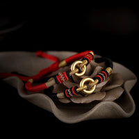 Thumbnail for Ethnic Tibetan Gold Plated Sterling Silver & Rope 'UNITY