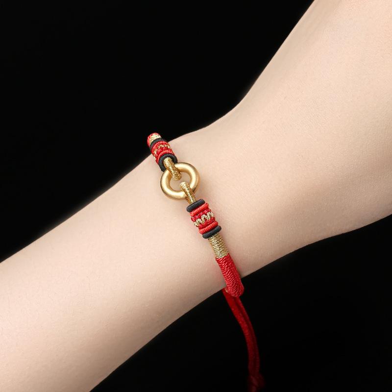 Ethnic Tibetan Gold Plated Sterling Silver & Rope 'UNITY" bracelet