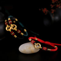 Thumbnail for Ethnic Tibetan Gold Plated Sterling Silver & Rope 'UNITY