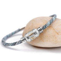 Thumbnail for Sterling Silver 6 Syllable OM MANI PADME HUM Mantra Beads Bracelet