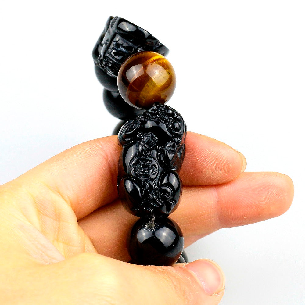 Feng Shui Black Obsidian Wealth Bracelet