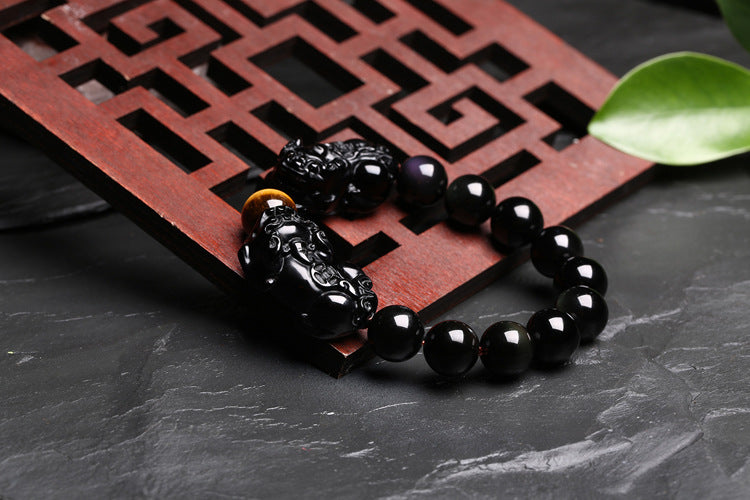 Feng Shui Black Obsidian Wealth Bracelet