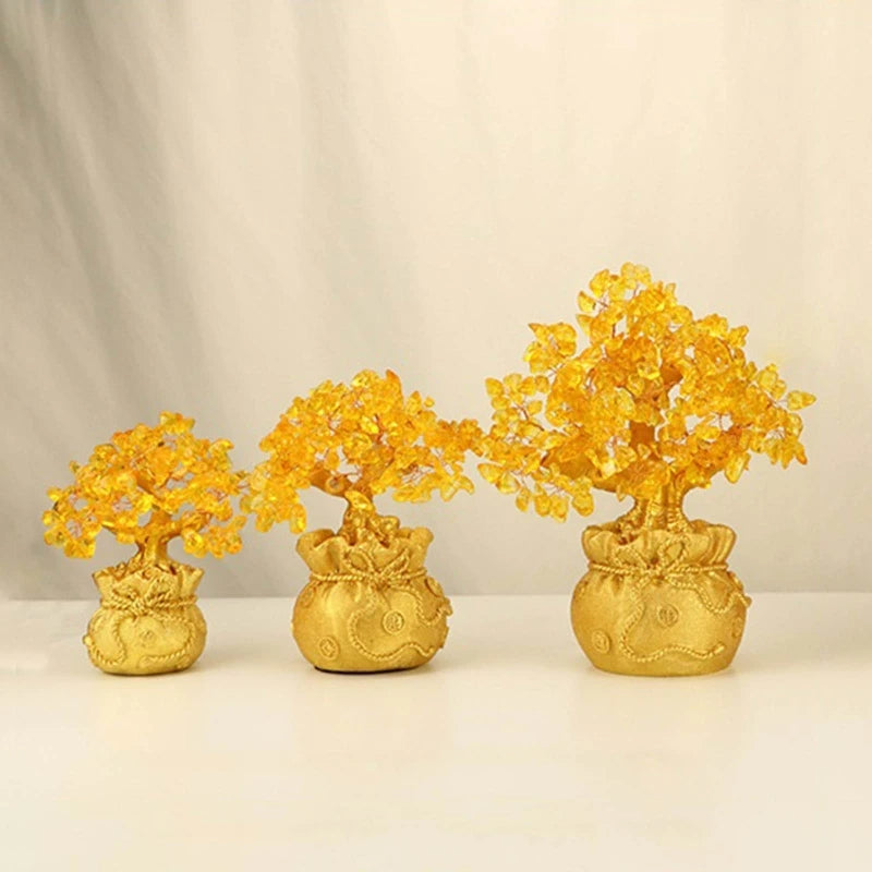 feng shui citrine money tree wealth ornaments Feng Shui Citrine Money Tree Wealth Ornaments