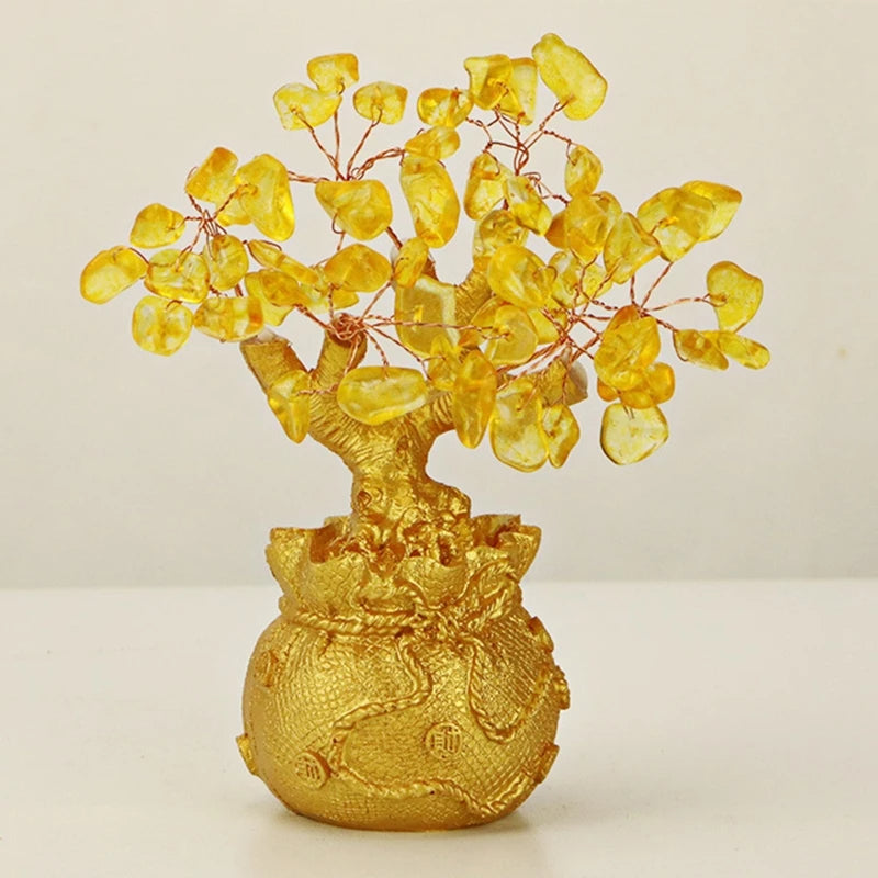 feng shui citrine money tree wealth ornaments Feng Shui Citrine Money Tree Wealth Ornaments
