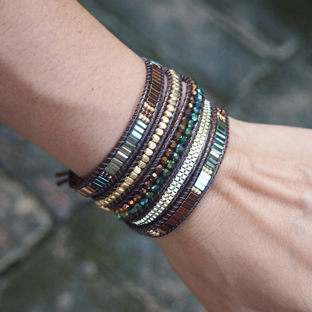 Firefall  Agate Wrap Bracelet