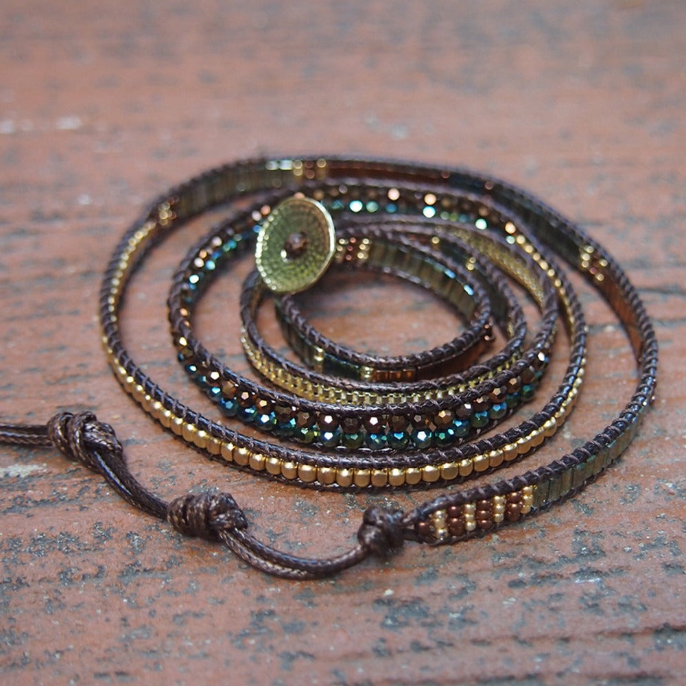 Firefall  Agate Wrap Bracelet