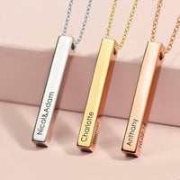 Thumbnail for Customizable Stainless Steel 'STABILITY' Bar Necklace