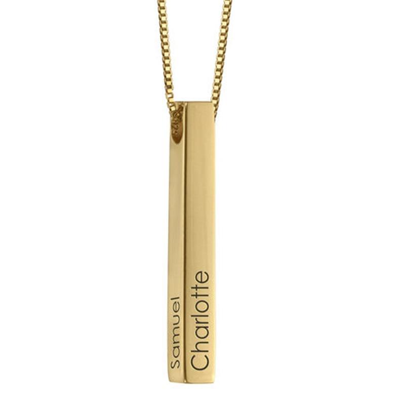 Customizable Stainless Steel 'STABILITY' Bar Necklace