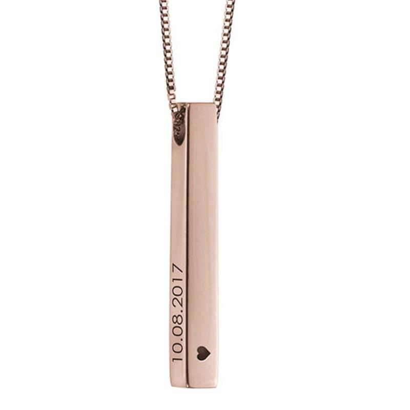 Customizable Stainless Steel 'STABILITY' Bar Necklace