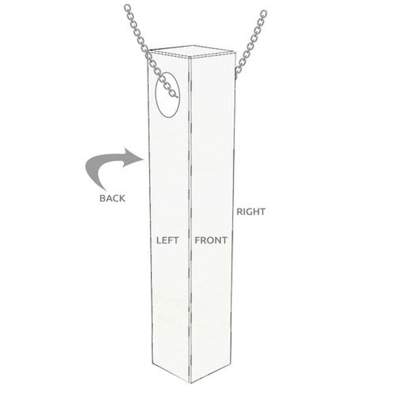 Customizable Stainless Steel 'STABILITY' Bar Necklace