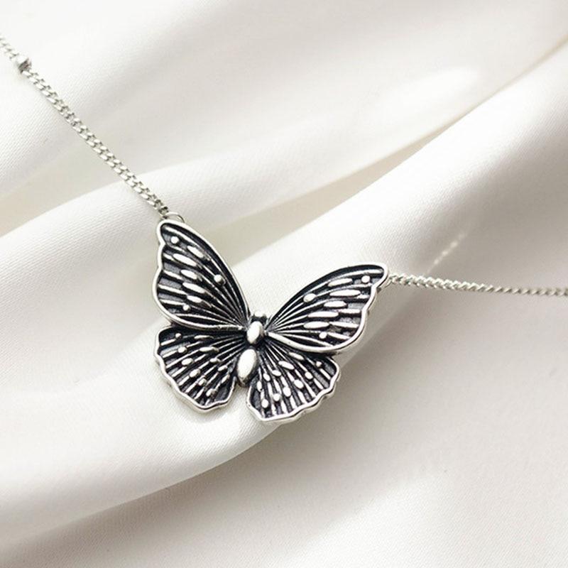 THAI SILVER Stylish & Elegant Butterfly Necklace