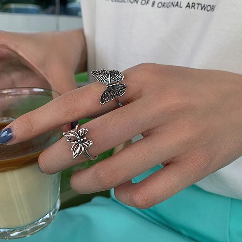 THAI SILVER Elegant Butterfly 'COURAGE' Ring/s