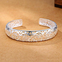 Thumbnail for THAI SILVER Beautiful Floral FILIGREE STYLE Bangle