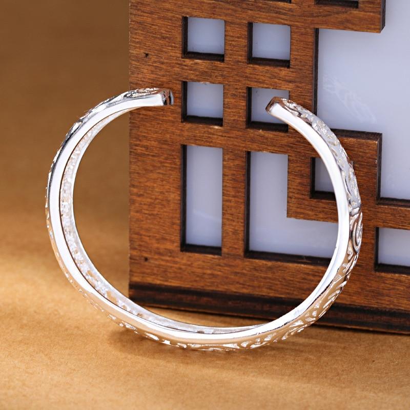 THAI SILVER Beautiful Floral FILIGREE STYLE Bangle