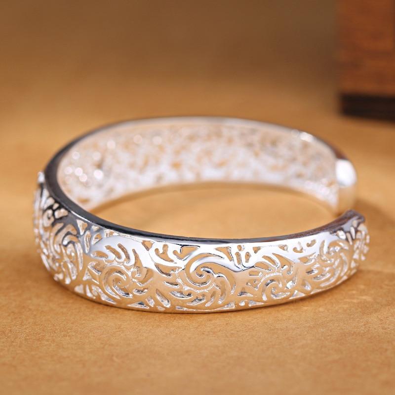 THAI SILVER Beautiful Floral FILIGREE STYLE Bangle