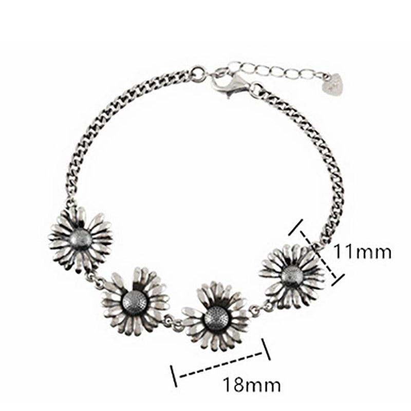 THAI SILVER Daisy 'BLOOMING ' Bracelet