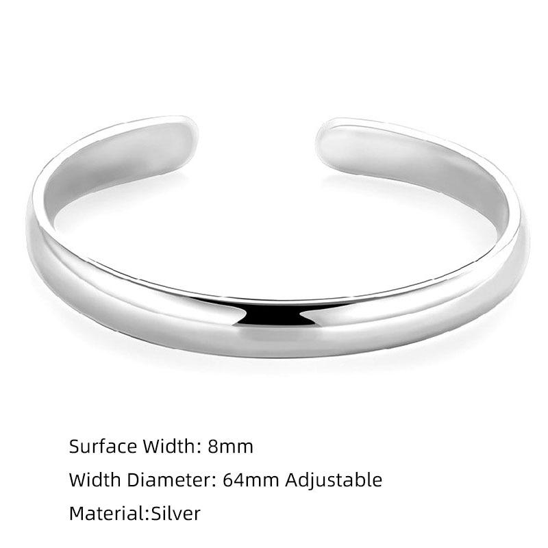 Thai Silver Minimalistic Adjustable Bangle