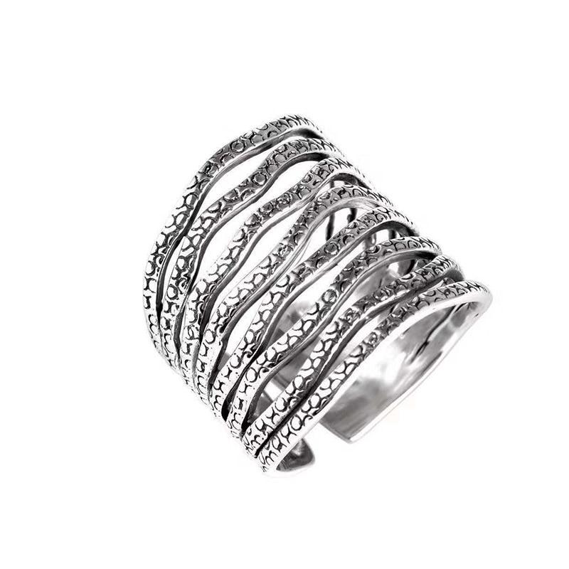 THAI SILVER Aesthetic 8 Layer Ring