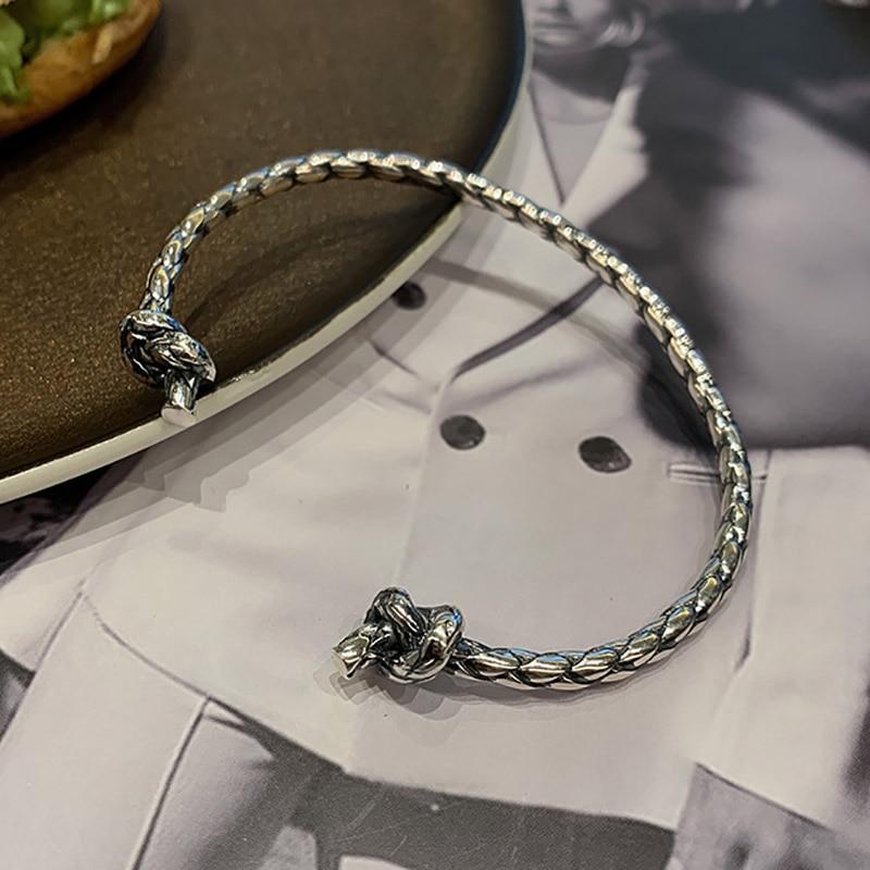 THAI SILVER Simply Stylish Braided Bangle