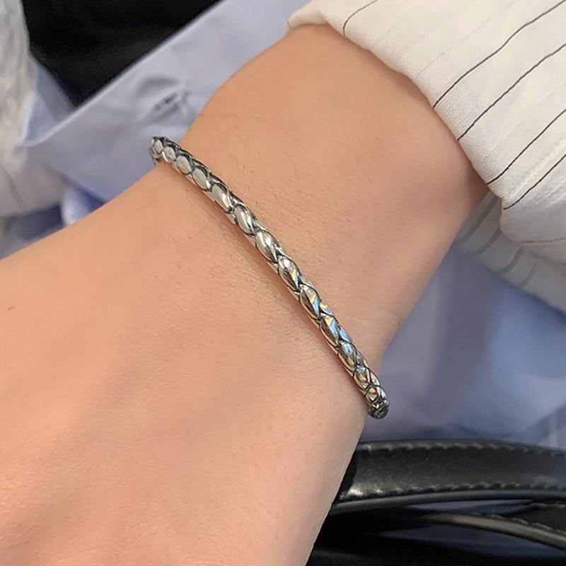 THAI SILVER Simply Stylish Braided Bangle