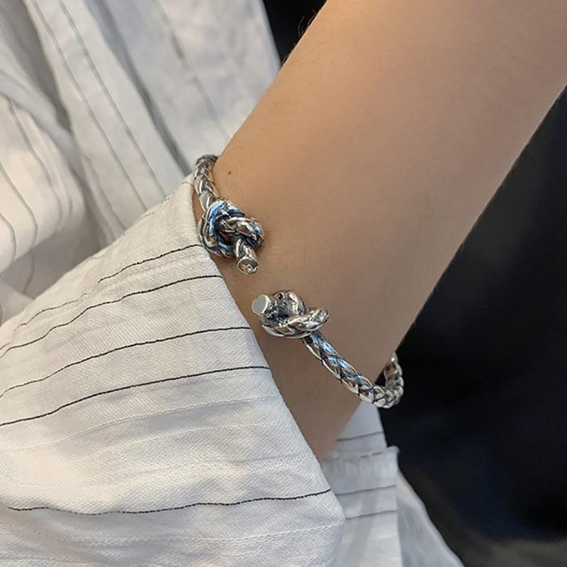 THAI SILVER Simply Stylish Braided Bangle