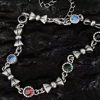 Thumbnail for Thai Silver & Zirconia Bow Bracelet