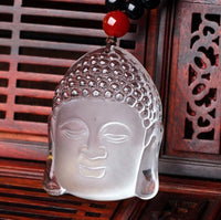 Thumbnail for Natural White Onyx Carved Crystal Buddha Pendant