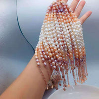 Thumbnail for Elegant 3 Shades of Freshwater Pearls Bracelet