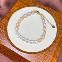 Thumbnail for Elegant 3 Shades of Freshwater Pearls Bracelet