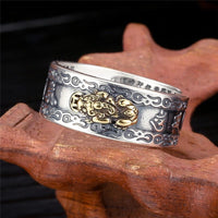 Thumbnail for Feng Shui LUCKY PIXIU with Heart Sutra Ring