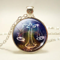 Thumbnail for 12 Constellation  Glass Dome Pendant Necklace