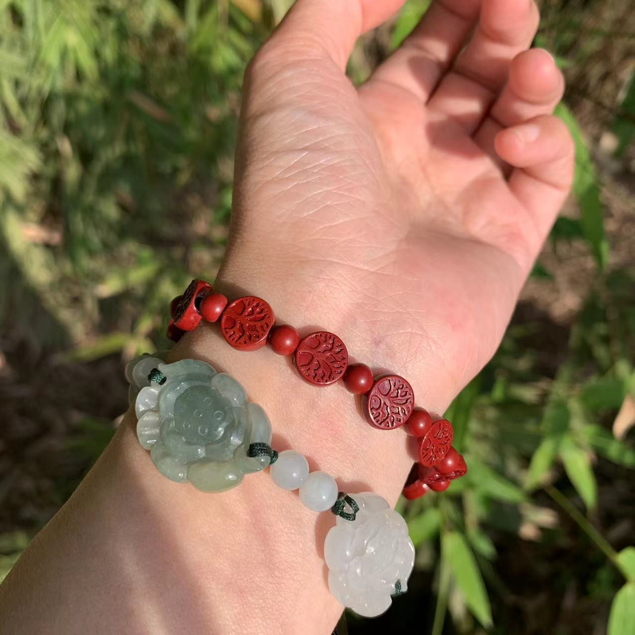 Natural Cinnabar Tree of Life 'WISDOM' Bracelet