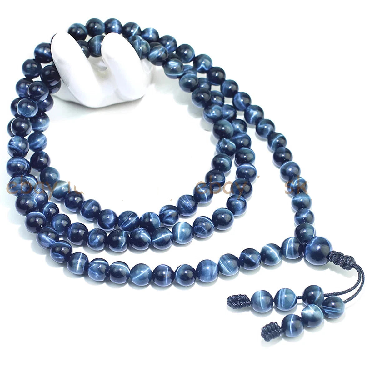 Genuine Blue Tiger Eye 108 Mala