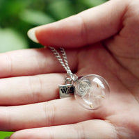 Thumbnail for Natural Dandelion Seed in Glass Pendant Necklace