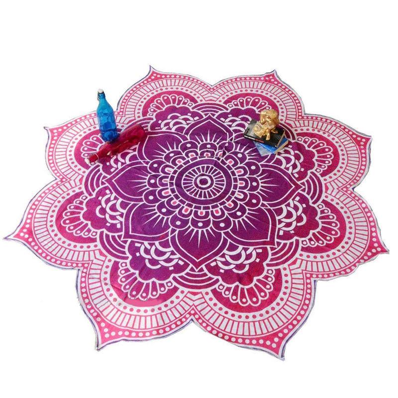 Glorious Lotus Flower Shaped Mandala Tapestry