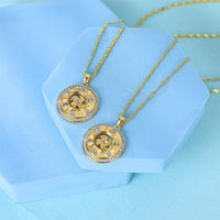 Thumbnail for Gold Rotating Windmill Energy Feng Shui Lucky Necklace