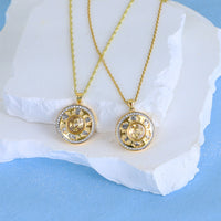 Thumbnail for Gold Rotating Windmill Energy Feng Shui Lucky Necklace
