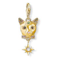 Thumbnail for Silver & Zirconia Gold Egyptian Cat Charm